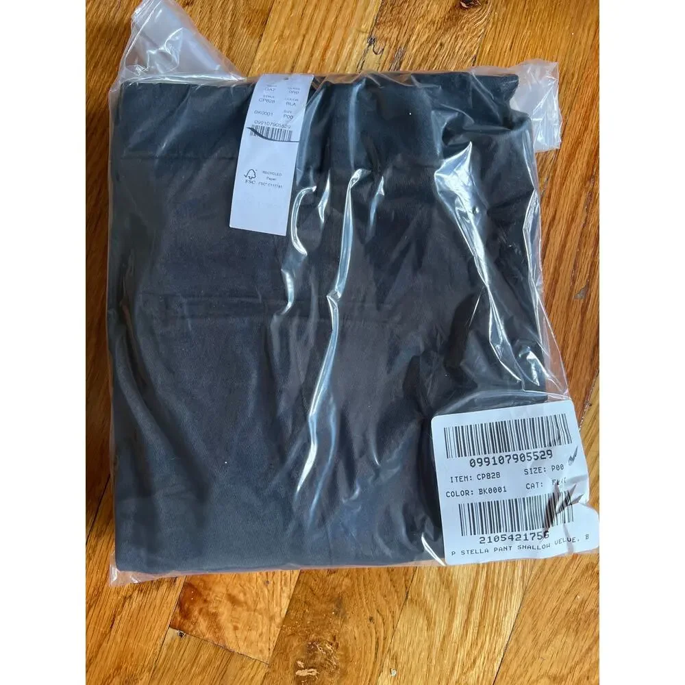 J. Crew Stella pant in velvet Black NWT size 00P